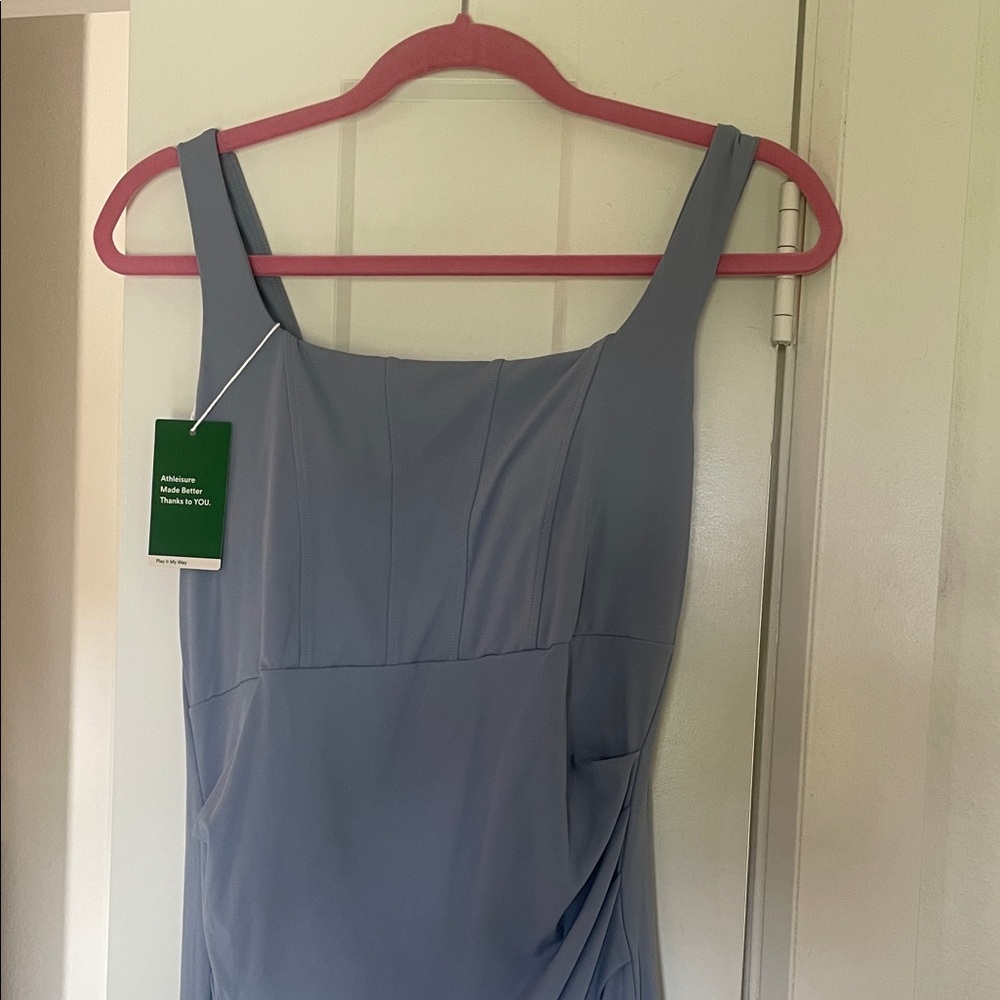 HALARA Light Blue Midi Dress